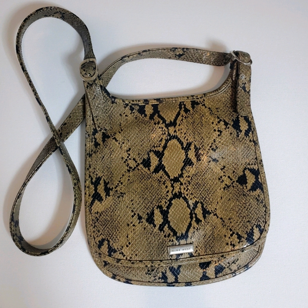 Nine west snake skin print crossbody hand bag